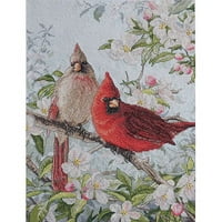 Bucilla Heirirloom Collection Cardinals broji Cross Stitch Kit-10 X13-1 2