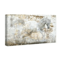 Wynwood Studio Životinje Zidno umjetnosti Platno Otisci 'Trkene Equus' Farm životinje - bijelo, zlato