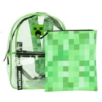 Minecraft 17 Očisti plastični ruksak s prenosnim džepom prijenosa