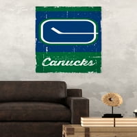 Vancouver Canucks - Retro logotip zidni poster, 22.375 34