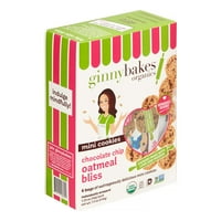 GinnyBakes Ginnyminis Organic Cookies bez glutena Chocolate Chip Oatmeal Bliss 7. oz