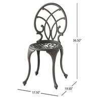 Dakota Aluminium Copper Bistro Set