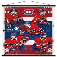 Montreal Canadiens - Timski zidni poster sa drvenim magnetskim okvirom, 22.375 34