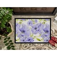Carolines blaga bb7491jmatske akvarel plavi cvjetovi unutarnji ili vanjski prostirki 24x36, 36 l 24 w,