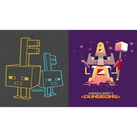 Minecraft Boys Ključni Golemi Grafičke Majice, Pakovanje, Veličine 4-18