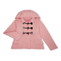 Pink Platinum Girls ruffle Fleece jakna sa srcem Toggle detalji, veličine 4-16