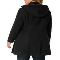 Jedinstveni Bargains ženski Plus Size Trench jednoredni odvojivi kaput sa kapuljačom
