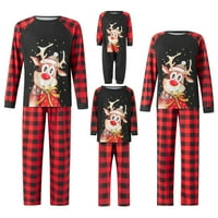 Božić Porodica Odgovarajući Pidžama Set Za Odrasle Djecu Božić Sob Štampanje Sleepwear Nightwear