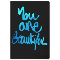Wynwood Studio tipografija i citati Zidno umjetničko platno ispisuje 'Vi ste zaista plavi' kozmetički