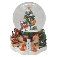 Sjeverolijanjski muzički božićno drvo i Djed Mraz Claus puhanje snega