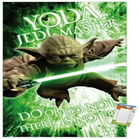 Star Wars: Saga - Zidni poster Yoda sa drvenim magnetskim okvirom, 22.375 34