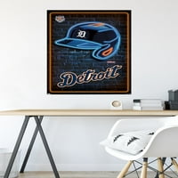Detroit Tigers-Neonski Zidni Poster Za Kacigu, 22.375 34