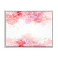 Dizajnerska apstraktna prskanja ružičastih cvjetova II moderna uokvirena platna zidna umjetnička ispisa