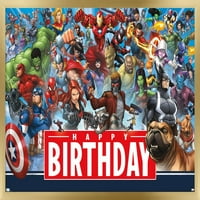 Marvel - Sretan rođendan zidni poster, 14.725 22.375 Uramljeno