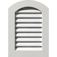 Ekena Millwork 14W 36H luk gornji Zabatni otvor funkcionalan, PVC Zabatni otvor sa 1 4 ravnim okvirom