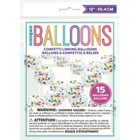 Rainbow Confetti Povezivanje balona Garland Kit, 15pc
