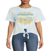 Socijalno izdanje ženska Junior ' prednji čvor California Dreaming Tie Dye grafički T-Shirt
