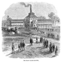 Illinois: Factory, 1869. N Fabrika Elgin National Watch Company U Elginu, Illinois. Graviranje Drveta,