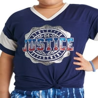 Justice Girls Knot Hem fudbalska majica, veličine XS-XL Plus