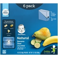 Gerber diplomirani prirodni za toddler Hrana za malinu, banana kruška tikvice, 3. oz torba