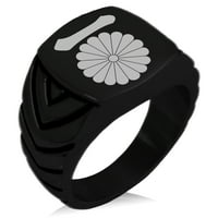 Nehrđajući čelik NASU samurai Crest Chevron uzorak Biker stil polirani prsten