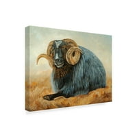 Zaštitni znak likovne umjetnosti' crna ovca Ram ' platno Art Kathy Winkler