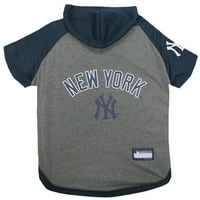 Pets First MLB New York Yankees majica sa kapuljačom za pse i mačke, topla i udobna-Srednja