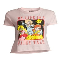 Super Mario Junior Princesses My Life Is a Fairytale Cropped Graphic T-Shirt