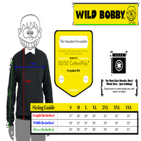 Wild Bobby, Sretan Božić crveni auto sa Božić vijenac Božić Unise Crewneck grafički dukserica, narandža,