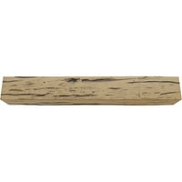 Ekena Millwork 12 W 4 H 12'L 3-Sided Riverwood Endurathane Fau drvena stropna greda, prirodni zlatni Hrast