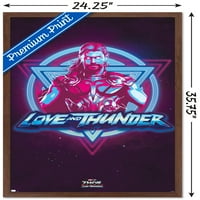 Marvel Thor: ljubav i grmljavina - Vaporwave zidni poster, 22.375 34 uokviren