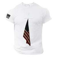 Muški ljetni dan nezavisnosti modni Casual štampani kratki rukavi majice za muškarce