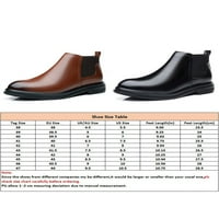 Lacyhop Men Walking Comfort Dress Bootie Casual Pull On Chelsea Boot Elastic Shoes Brown 9.5