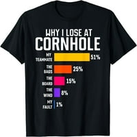 Zašto Sam Izgubio Na Cornhole, Smiješno Cornhole Igrač T-Shirt