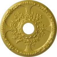 Ekena Millwork 18 od 1 2 ID 3 8 P Antiohijski plafonski medaljon , ručno oslikano bogato zlato