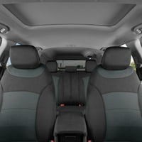 carXS Turismo ugljen siva presvlake za autosjedalice Full Set, dvobojne prednje presvlake za sjedišta za automobile sa podijeljenom stražnjom klupom stražnji poklopac sjedišta, automobilski unutrašnji poklopci za kamione SUV Van Auto