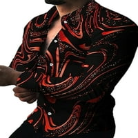 Muška ljetna modna majica s dugim rukavima za muškarce Casual bluza 3D Digitalna štampa Holiday rever