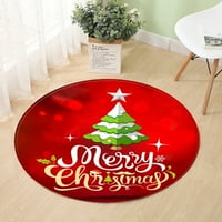 Božićno vratar mekani čist tiskani neklizajući okrugli spavaća soba dnevni boravak Santa uzorak podne
