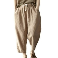 Sanviglor ženske pantalone jednobojne Loungewear Palazzo pantalone sa elastičnim strukom Baggy Bottoms
