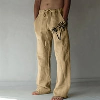 Qxutpo muške pantalone Casual štampani džep na vezice pantalone velike veličine