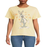 Bugs Bunny ženske Juniors Vintage Wash Knit Graphic Tee