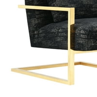 Chic kućna orsay akcentna klupska stolica sa dva tona teksturiranog tkanina