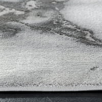 Craft Paul apstraktno mramorne prostirke, sivo srebro, 6'7 6'7 kvadrat