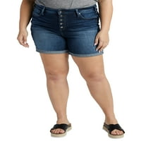 Silver Jeans Co. Ženske Plus Size Avery High Rise kratke veličine struka 12-24
