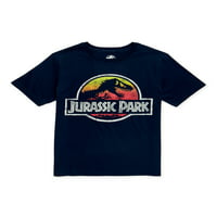 Jurassic Park Boys Logo Majica za vrat sa kratkim rukavima, veličine 4-