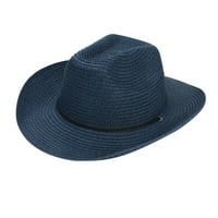 Quealent ženske čizme šešir Zapadni kaubojski šešir čvrsta Vezica za zaštitu od Sunca na plaži tkani šešir