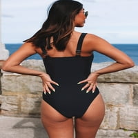 Rosfancy žene jedan kupaći kostimi u boji blok Print Atletski trening kupaći kostimi, s - XXL