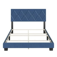 Naveen Twin tapacirani standardni krevet niskog profila, kompatibilan sa podesivom bazom, razmak od poda