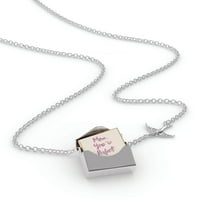 Ogrlica sa medaljonom mama, savršena si za Majčin dan ljubičasta akvarel u srebrnoj koverti Neonblond