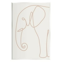Elephant Doodle Oblik Obrisa Životinje I Insekti Grafička Umjetnost Neuramljena Umjetnost Print Zidna